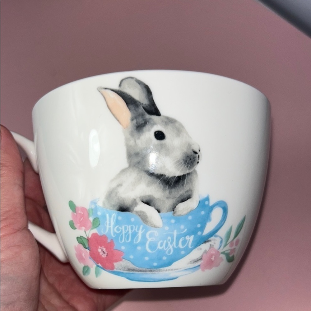 Portobello Bone China Floral Bunny Easter Mug - Picture 4 of 7